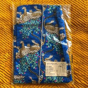 XS Printfresh long sleeve pajama top in Sapphire Bagheera